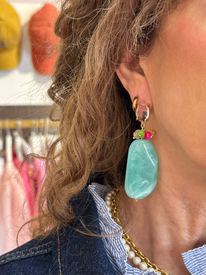 Boucles d’oreilles turquoise